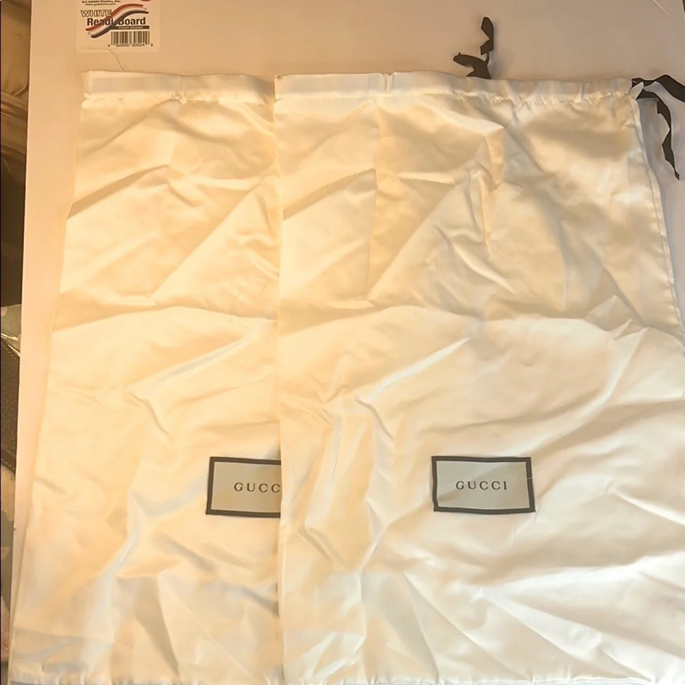 Gucci Dust Bags Set of 2 in White authentic NWOT